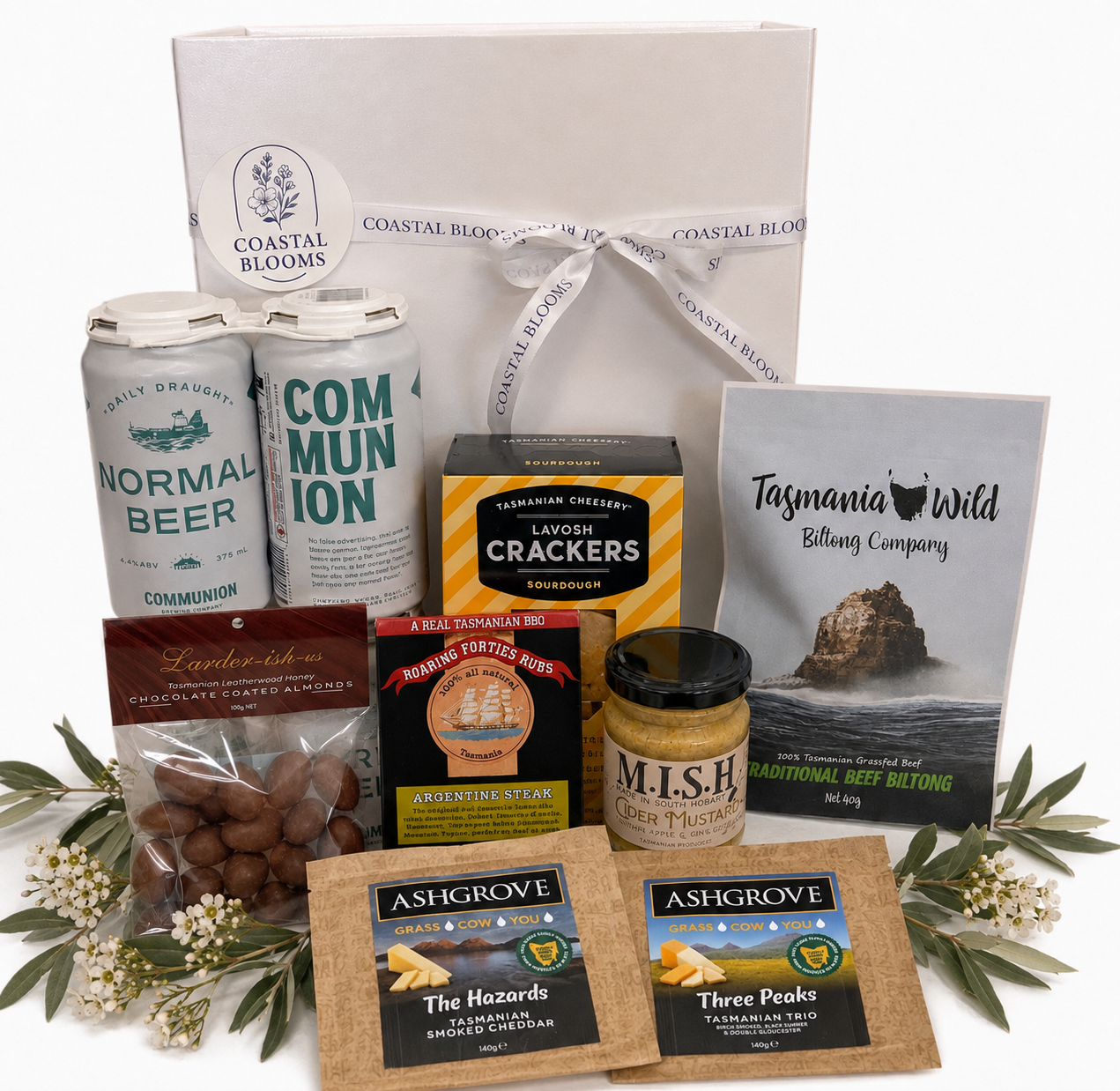 BBQ, BEERS AND CHEESE HAMPER from Coastal Blooms Penguin