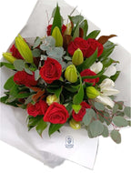 RED ROSE & LILY BOUQUET