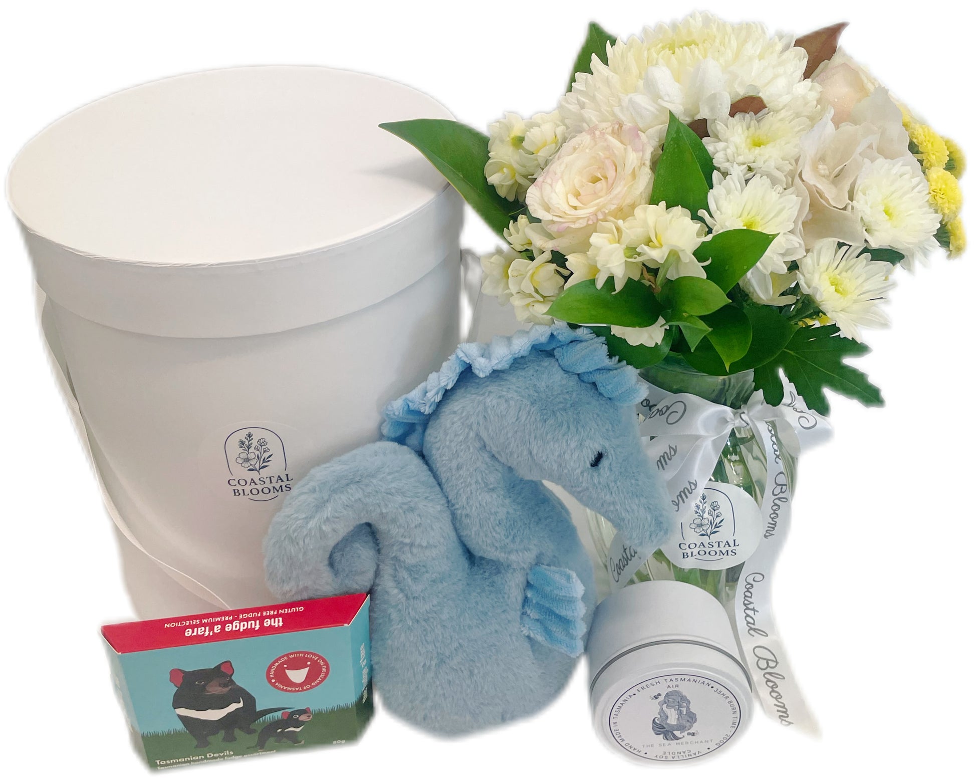 BLUE COASTAL CUDDLES HAMPER