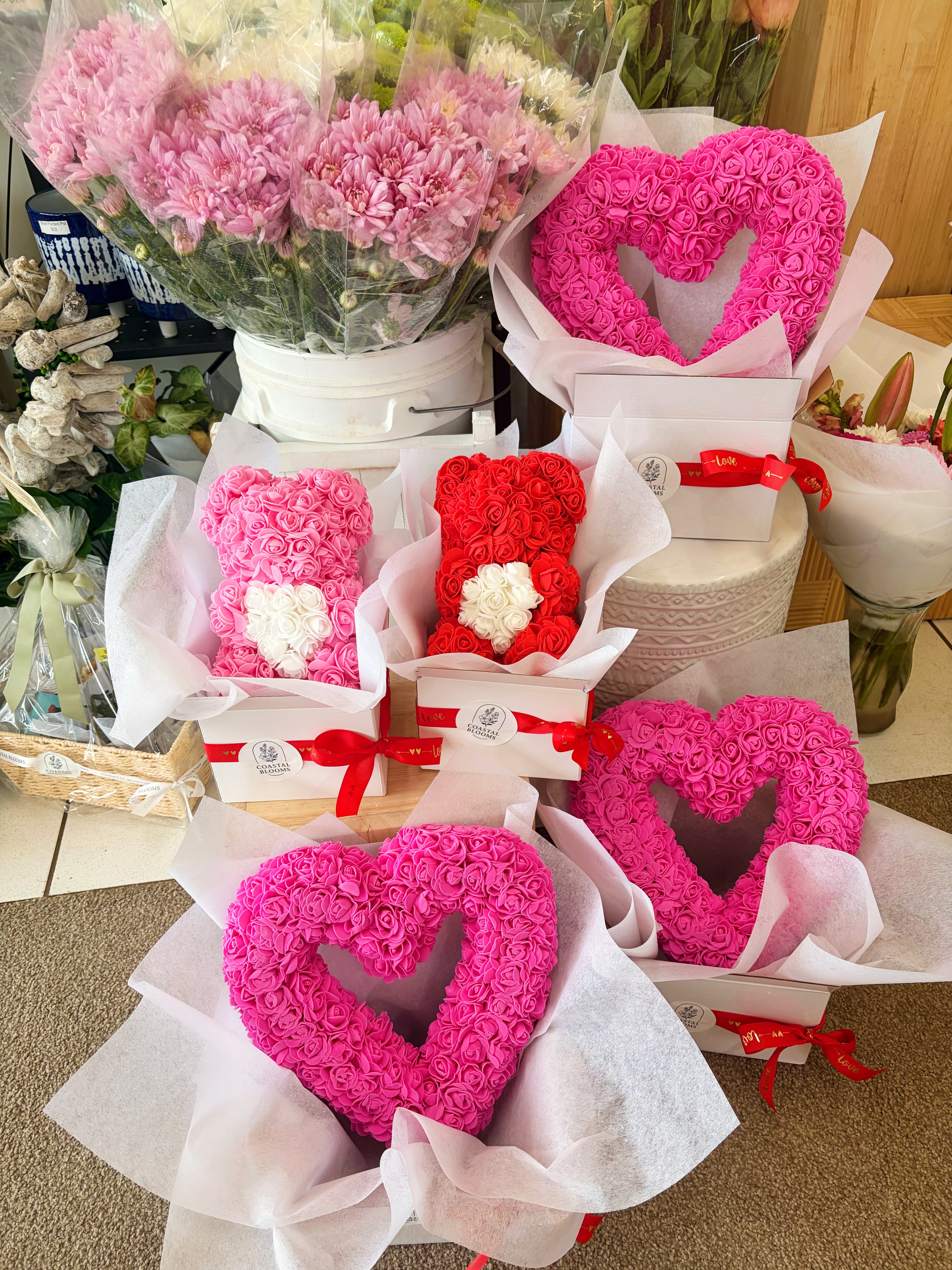 Rose Bear & Hearts